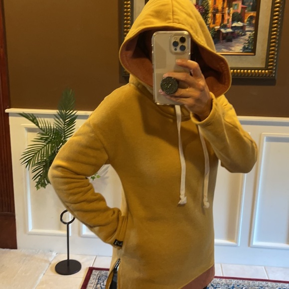 GRASSROOTS CALIFORNIA hoodie hooded sweatshirt w/ pockets, Heather gold, small - Picture 2 of 13